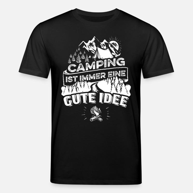 Camping eine gute Idee - Stanley/Stella Unisex Bio-T-Shirt CREATOR  - Schwarz
