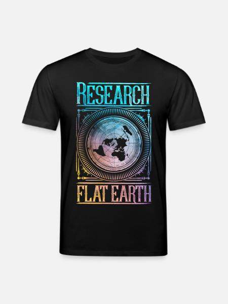 Research Flat Earth - Stanley/Stella CREATOR Unisex Organic T-Shirt - black