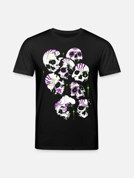 Skulls Skull Halloween Sugar Skulls - Stanley/Stella CREATOR Unisex Organic T-Shirt - black