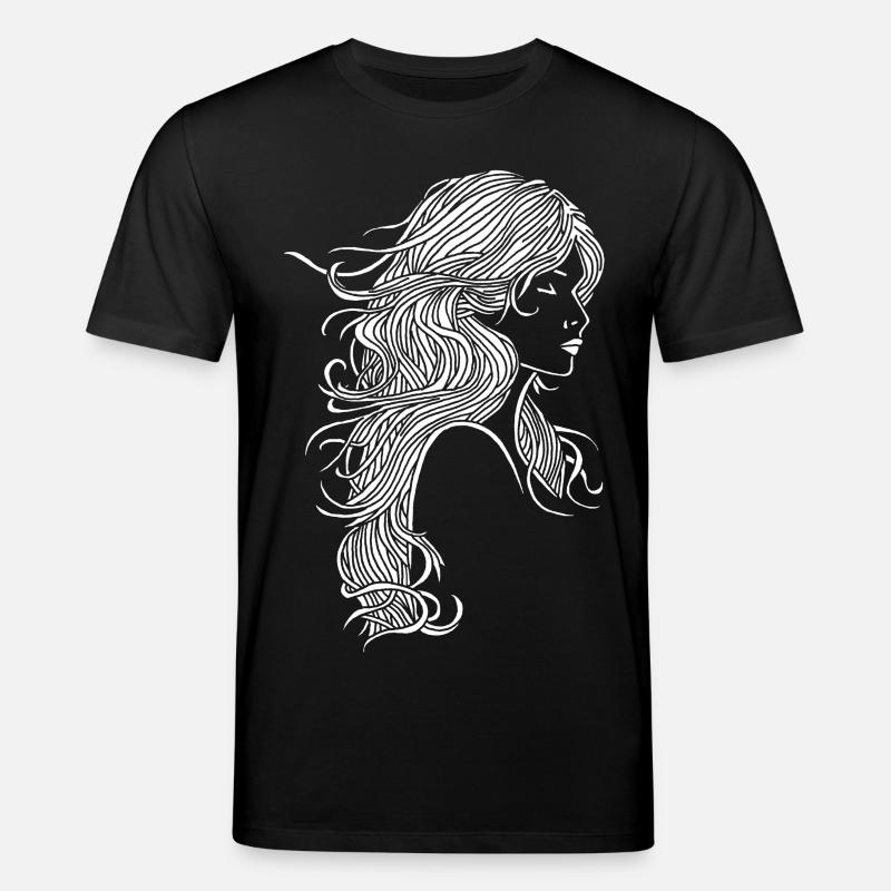 Weißhaariges Mädchen - Stanley/Stella Unisex Bio-T-Shirt CREATOR  - Schwarz