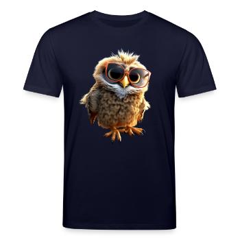 Owl Barn Owl Gift Kauz Uhu Owl Sweet Owls - Stanley/Stella CREATOR Unisex Organic T-Shirt - navy - Front