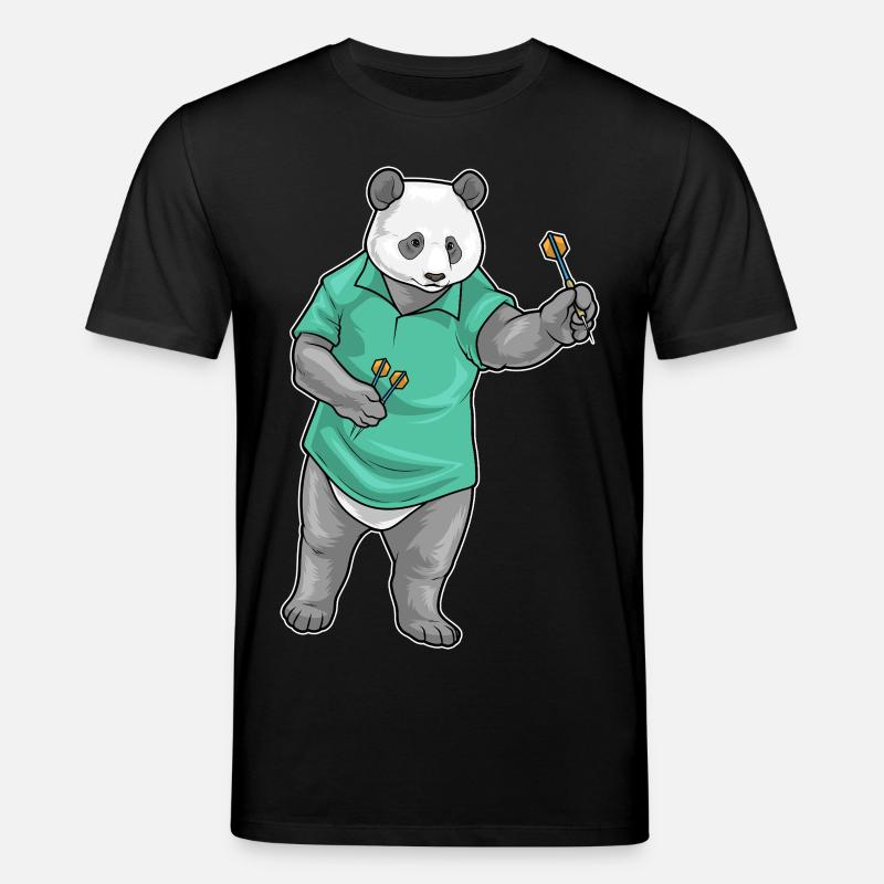 Panda Dart Dartpfeil - Stanley/Stella Unisex Bio-T-Shirt CREATOR  - Schwarz