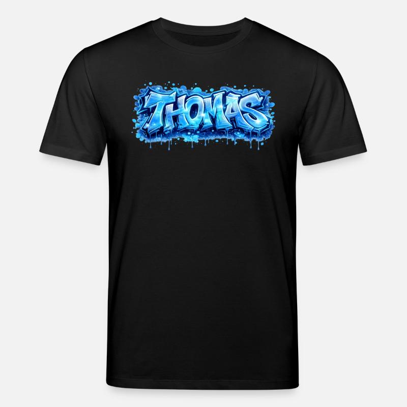 Graffiti Thomas Name Gift Ideal Printable - Stanley/Stella CREATOR Unisex Organic T-Shirt - black