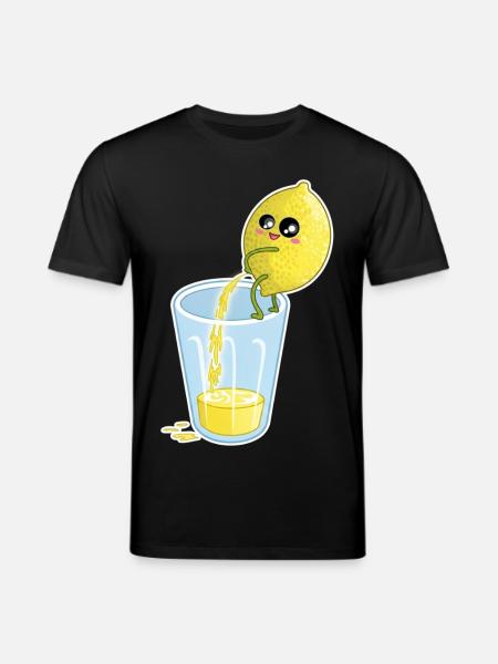 Lemon Makes Juice – Funny Cartoon - Stanley/Stella CREATOR Unisex Organic T-Shirt - black
