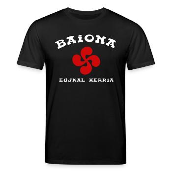 Baiona Bayonne rouge - T-shirt bio CREATOR Stanley/Stella Unisexe - noir - Devant - Alina (178cm) & Michal (187cm)
