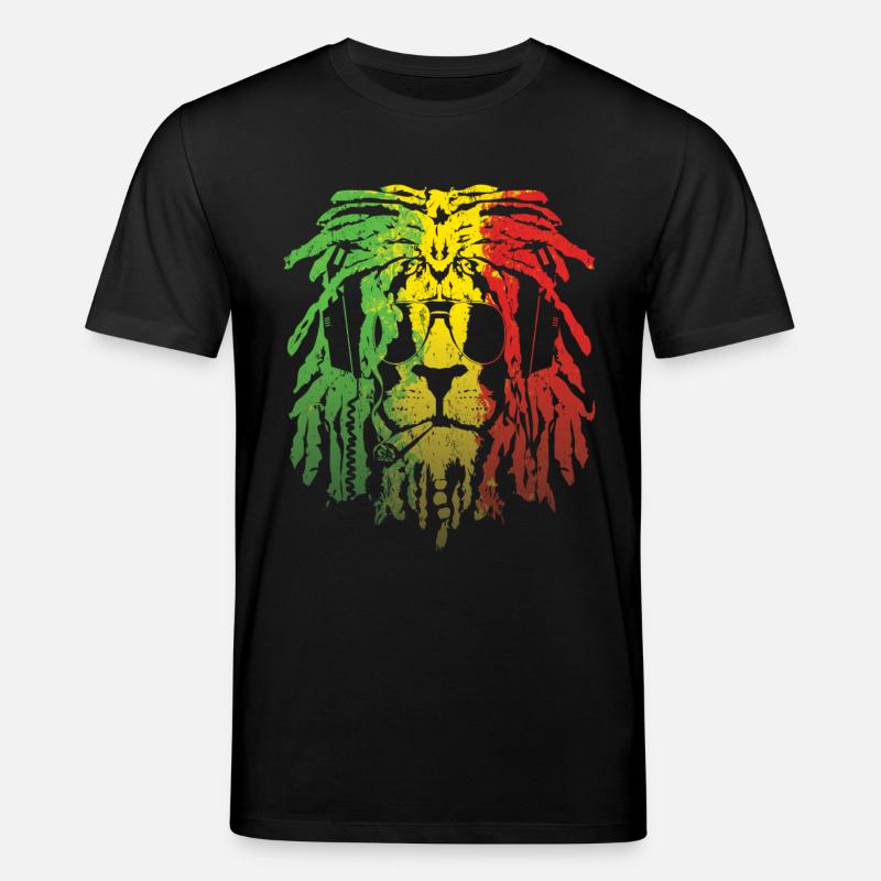 Lion Rasta - T-shirt bio CREATOR Stanley/Stella Unisexe - noir