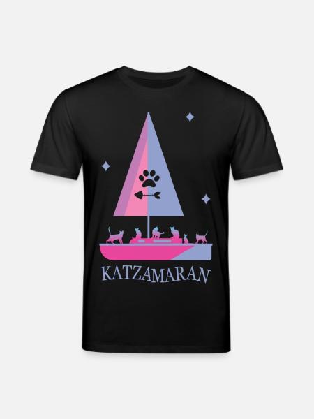 Katzamaran Boot - Stanley/Stella Unisex Bio-T-Shirt CREATOR - Schwarz