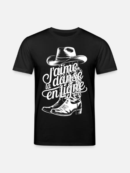 Cowboy boot and flowing lettering - Stanley/Stella CREATOR Unisex Organic T-Shirt - black