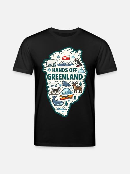 Hænderne væk fra Grønland Europa Solidaritet - Stanley/Stella CREATOR økologisk unisex-T-shirt - sort