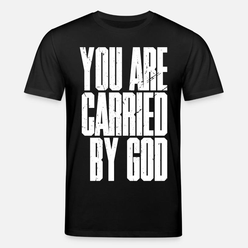 Tu es porté par Dieu - T-shirt bio CREATOR Stanley/Stella Unisexe - noir