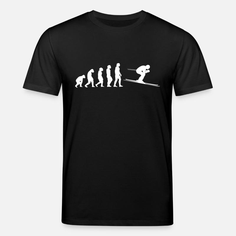 Skiing evolution - Stanley/Stella CREATOR Unisex Organic T-Shirt - black