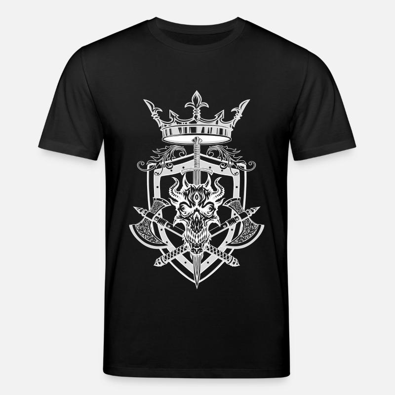 Majestätisches Drachenkronen-Emblem - Stanley/Stella Unisex Bio-T-Shirt CREATOR - Schwarz
