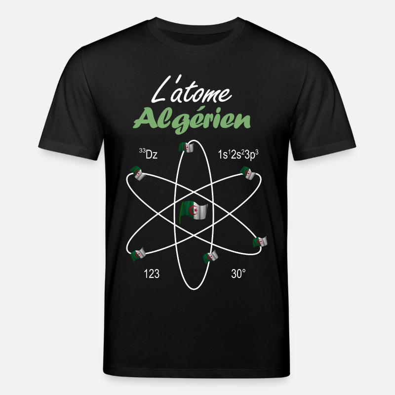 L'Atome Algérien Drapeau Algérie Science - T-shirt bio CREATOR Stanley/Stella Unisexe - noir