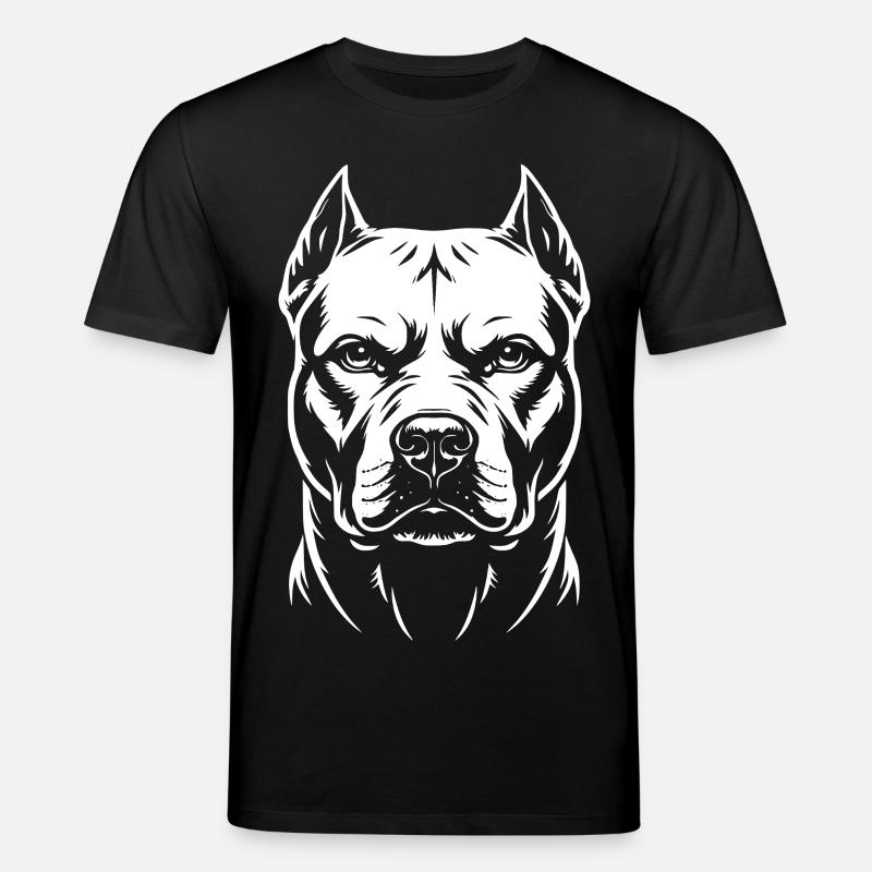 Pitbull Kopf  - Stanley/Stella Unisex Bio-T-Shirt CREATOR  - Schwarz