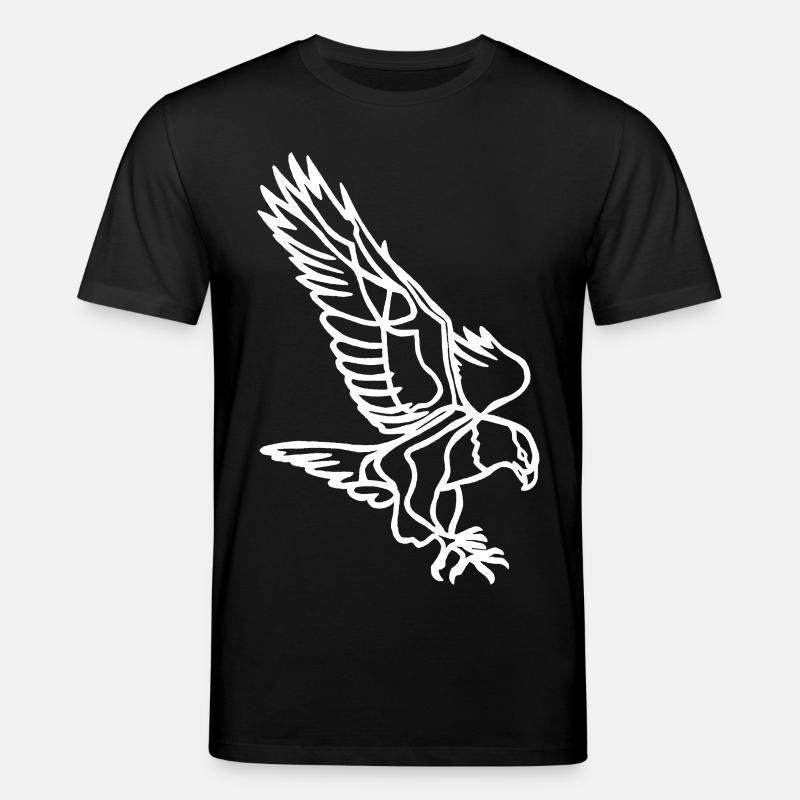 Aigle blanc en vol - T-shirt bio CREATOR Stanley/Stella Unisexe - noir