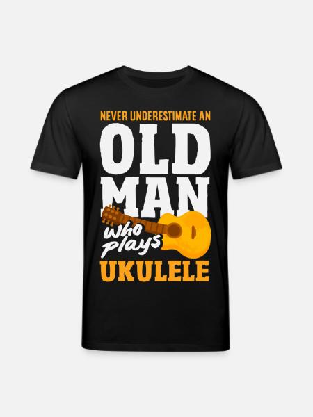 Funny Ukulele Designs and Sayings - Stanley/Stella CREATOR Unisex Organic T-Shirt - black
