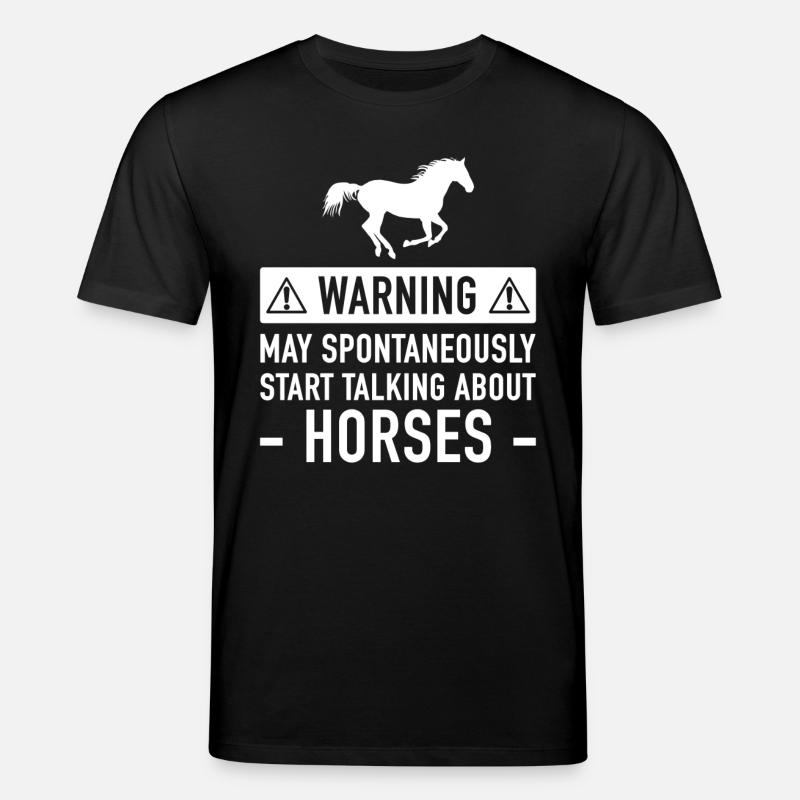 Lustiges Pferd Geschenk-Idee - Stanley/Stella Unisex Bio-T-Shirt CREATOR  - Schwarz
