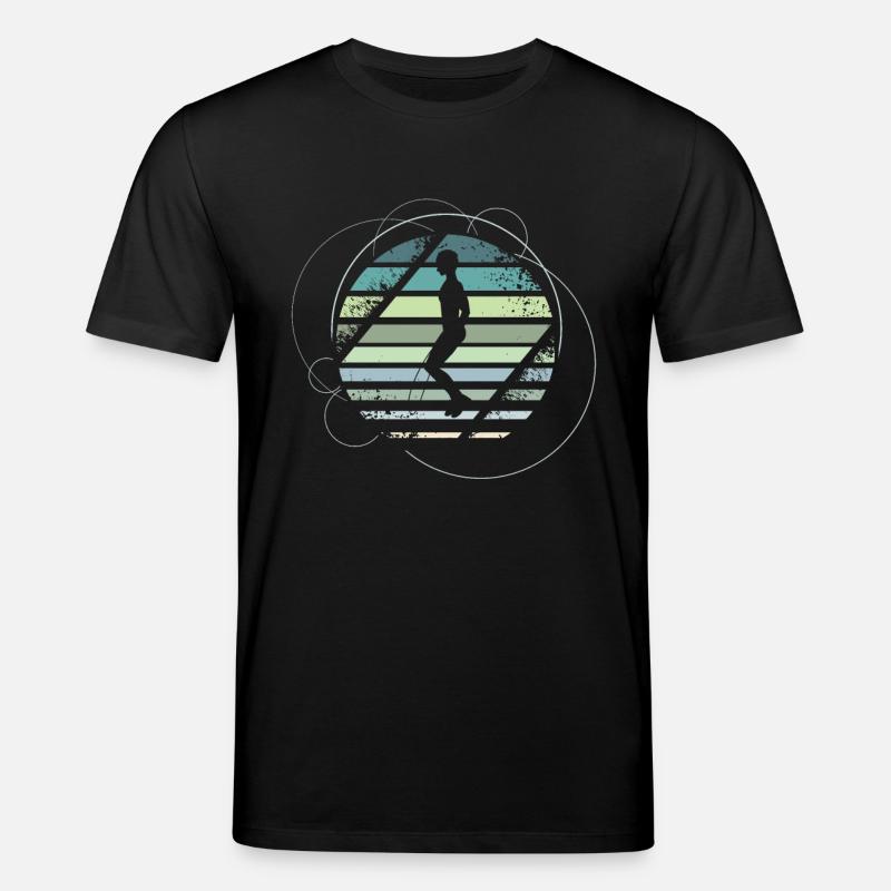 Seilspringen Retro - Stanley/Stella Unisex Bio-T-Shirt CREATOR  - Schwarz