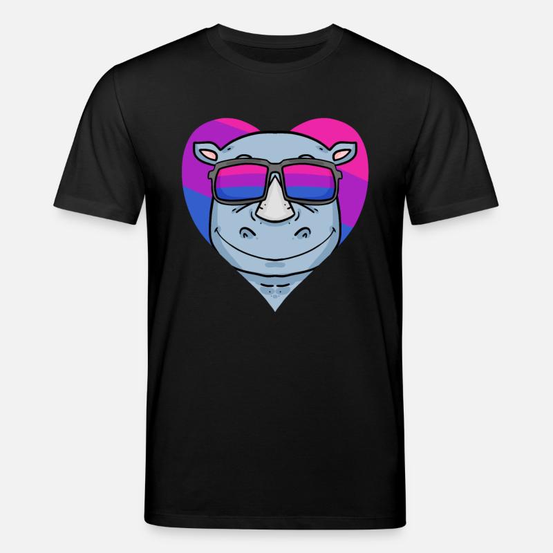 Bisexual Rhino Bisexuality Gift - Stanley/Stella CREATOR Unisex Organic T-Shirt - black