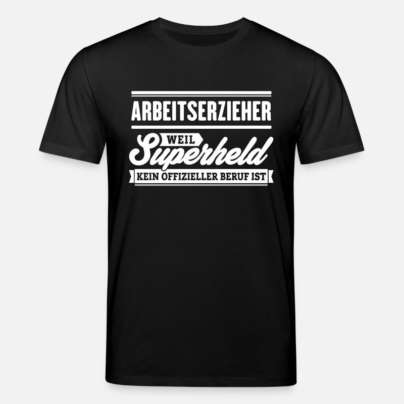 Superheld Arbeitserzieher - Stanley/Stella Unisex Bio-T-Shirt CREATOR - Schwarz