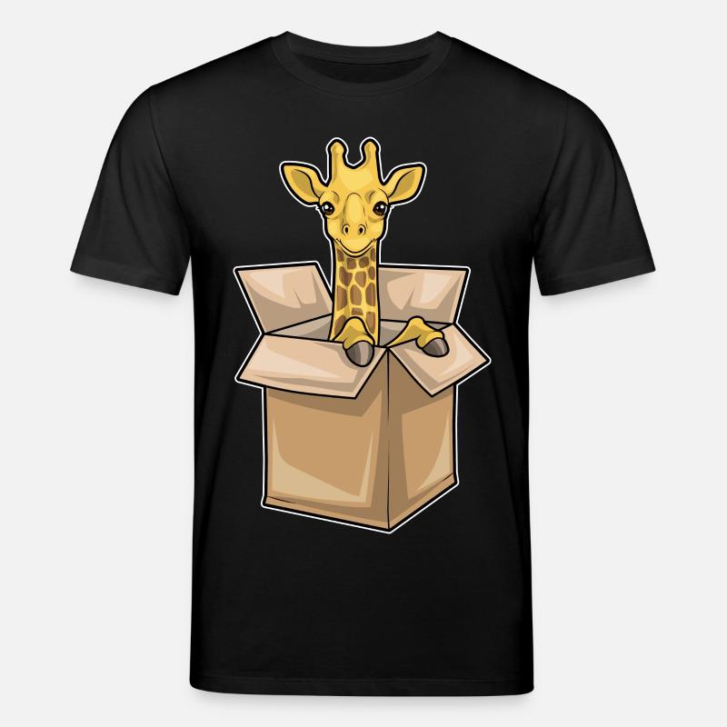 Giraffe Karton - Stanley/Stella Unisex Bio-T-Shirt CREATOR - Schwarz