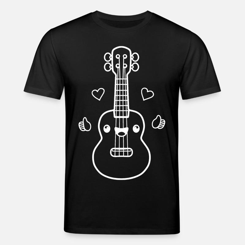 Ukulele Comic Look - Stanley/Stella CREATOR Unisex Organic T-Shirt - black