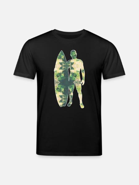 Polygone surfeur vert - T-shirt bio CREATOR Stanley/Stella Unisexe - noir