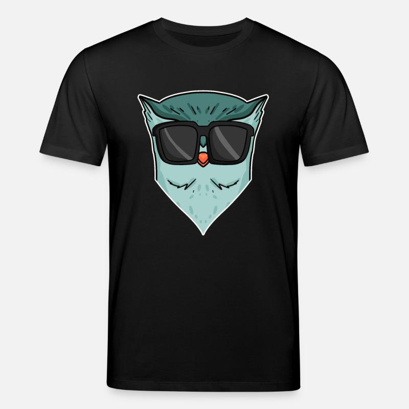 Eule mit Sonnenbrille - Stanley/Stella Unisex Bio-T-Shirt CREATOR  - Schwarz