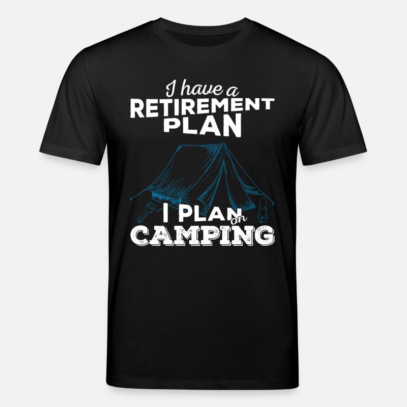 Retirement plan camping (light) - Stanley/Stella CREATOR Unisex Organic T-Shirt - black