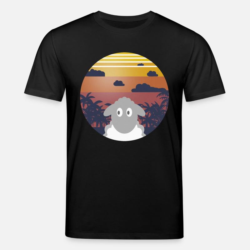Moutons au coucher du soleil - T-shirt bio CREATOR Stanley/Stella Unisexe - noir