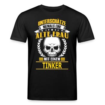 TINKER - Stanley/Stella Unisex Bio-T-Shirt CREATOR  - Schwarz - Vorne - Alina (178cm) & Michal (187cm)