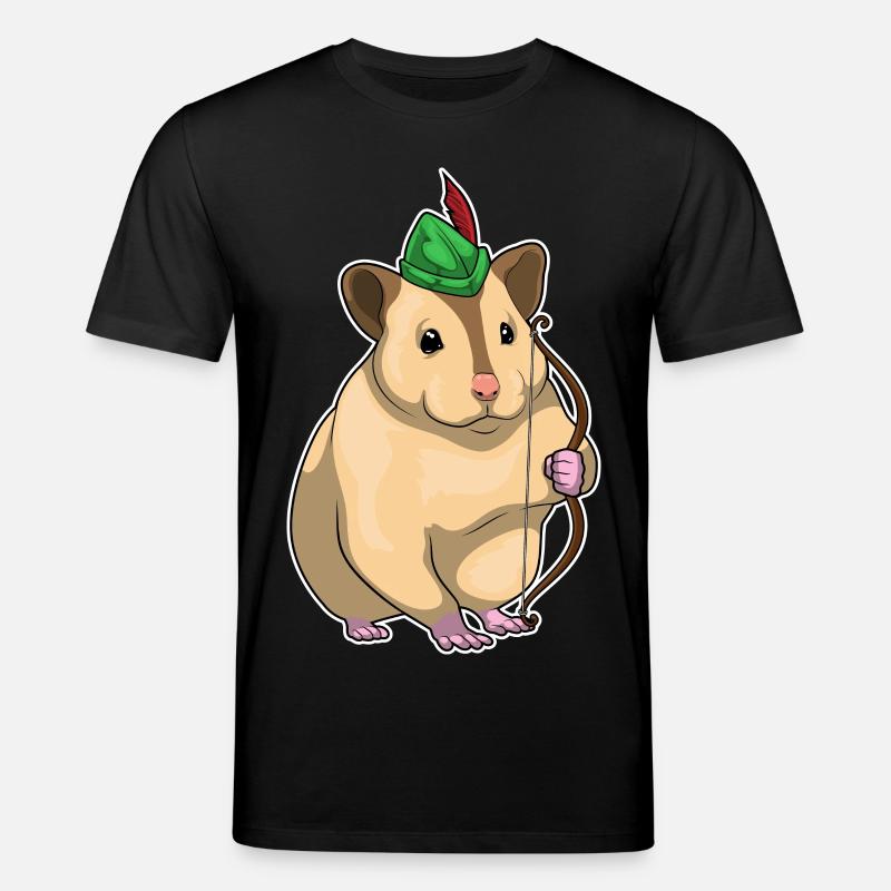 Hamster Bogenschütze Bogen - Stanley/Stella Unisex Bio-T-Shirt CREATOR  - Schwarz