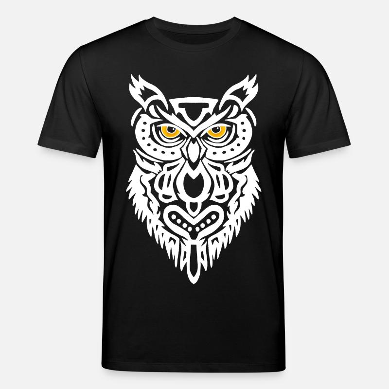 Le regard du hibou blanc - T-shirt bio CREATOR Stanley/Stella Unisexe - noir