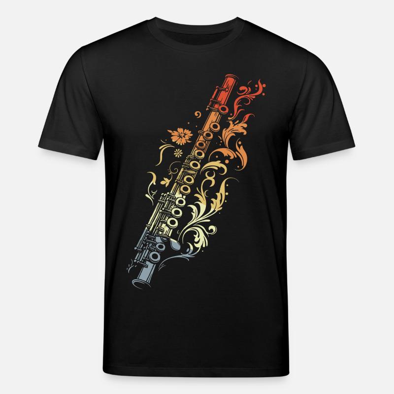 Flöte Grafik Retro Stil - Stanley/Stella Unisex Bio-T-Shirt CREATOR  - Schwarz