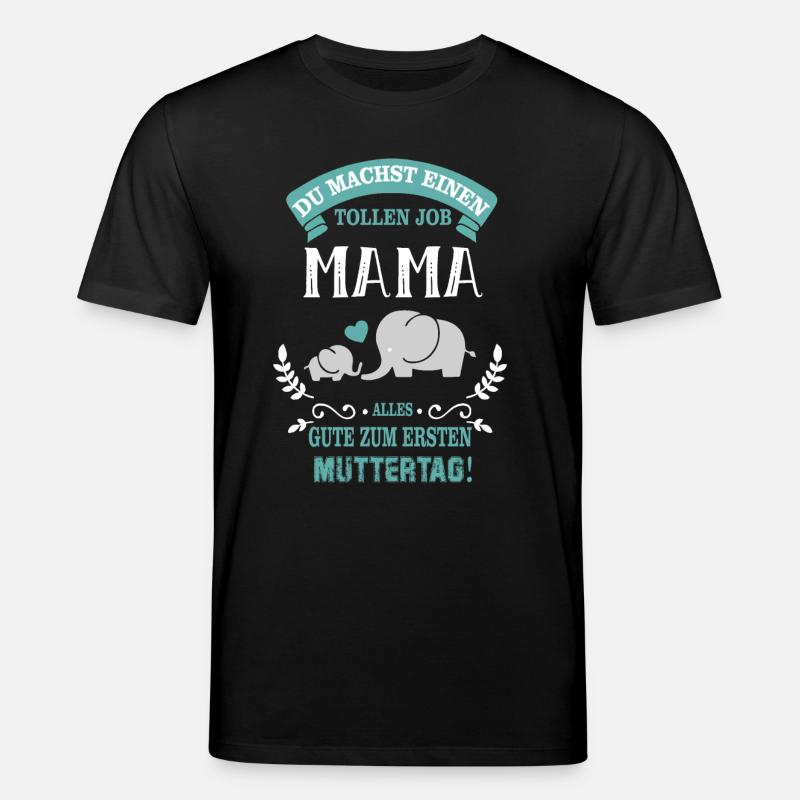 Muttertag Elefant - Stanley/Stella Unisex Bio-T-Shirt CREATOR  - Schwarz