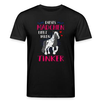Tinker Pferd - Stanley/Stella Unisex Bio-T-Shirt CREATOR  - Schwarz - Vorne - Alina (178cm) & Michal (187cm)