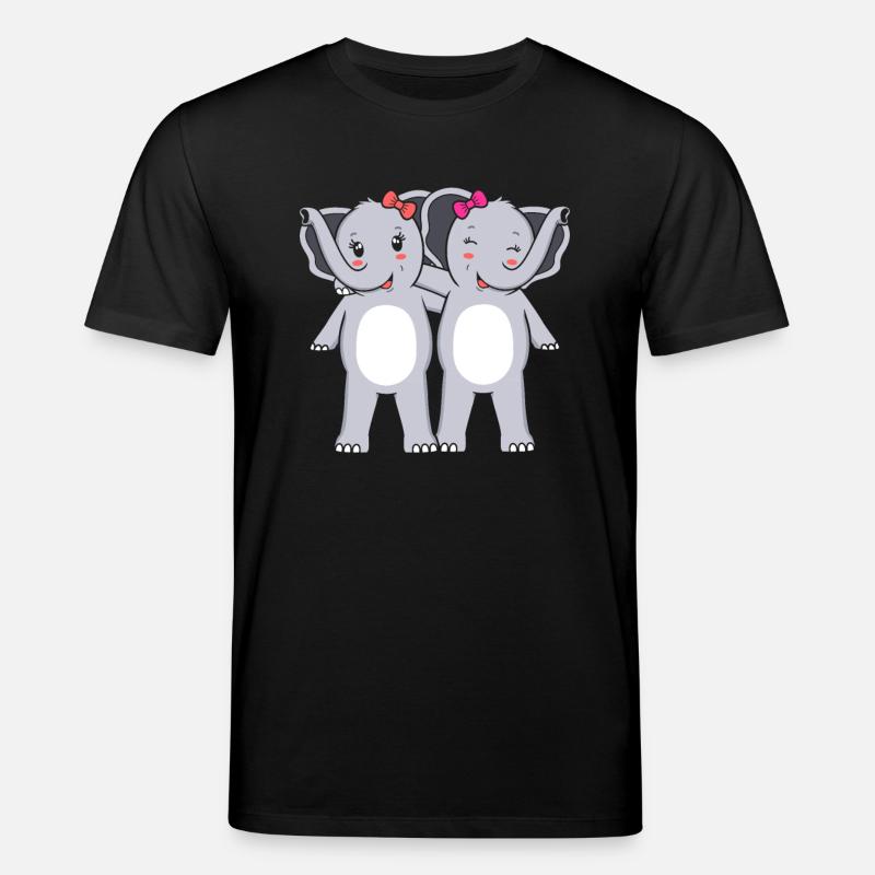 Éléphants éléphants - T-shirt bio CREATOR Stanley/Stella Unisexe - noir