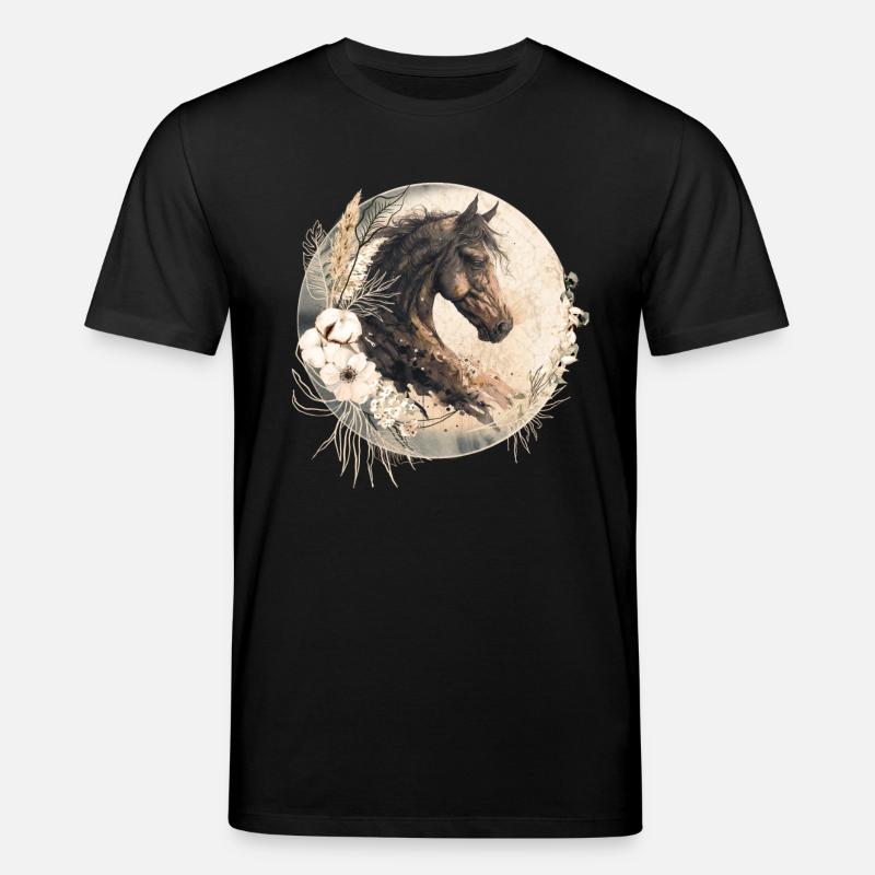 Pferd Boho - Stanley/Stella Unisex Bio-T-Shirt CREATOR  - Schwarz