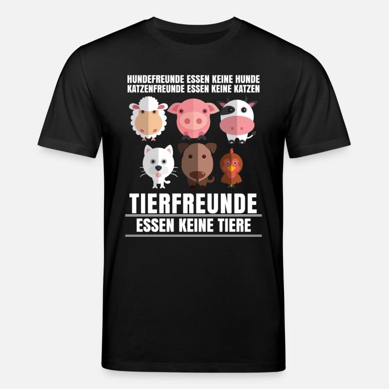 Tierfreunde essen keine - Stanley/Stella Unisex Bio-T-Shirt CREATOR  - Schwarz