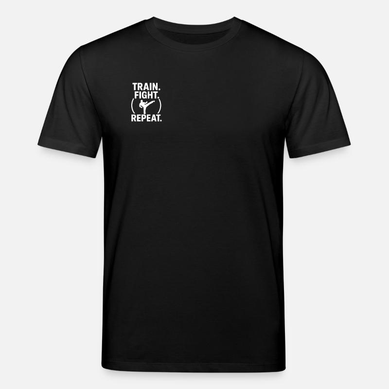 Répétition du combat de train - T-shirt bio CREATOR Stanley/Stella Unisexe - noir