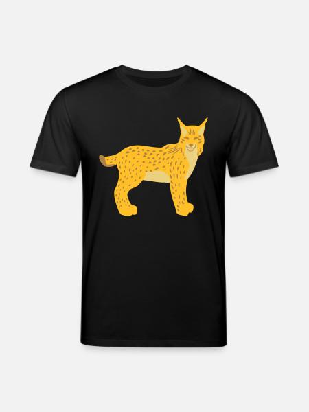 Lynx head front vector - Stanley/Stella CREATOR Unisex Organic T-Shirt - black