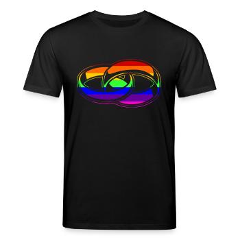 Gay Pride - Marriage - EN - Stanley/Stella Unisex Bio-T-Shirt CREATOR  - Schwarz - Vorne - Alina (178cm) & Michal (187cm)