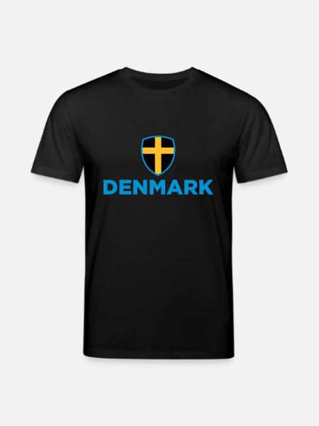 National flag of Denmark - Stanley/Stella CREATOR Unisex Organic T-Shirt - black