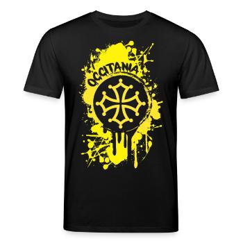 Croix Occitane 02.png - T-shirt bio CREATOR Stanley/Stella Unisexe - noir - Devant - Alina (178cm) & Michal (187cm)