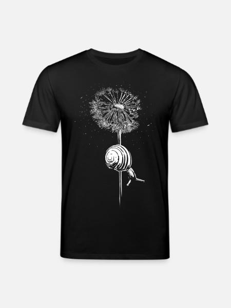 Dandelion Dandelion Snail - Stanley/Stella CREATOR Unisex Organic T-Shirt - black