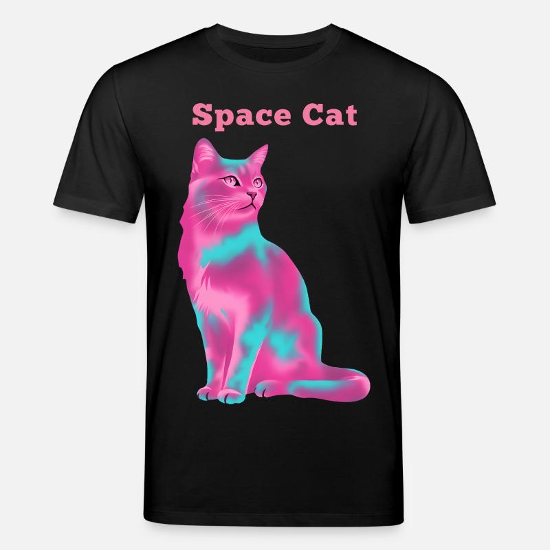 Chat de l’espace - T-shirt bio CREATOR Stanley/Stella Unisexe - noir