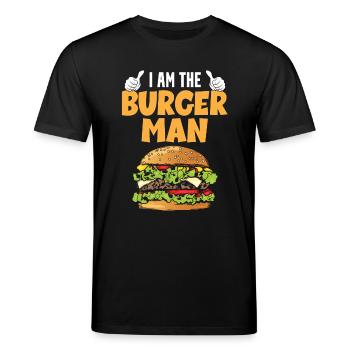 Ich Bin Der Burger Mann - Stanley/Stella Unisex Bio-T-Shirt CREATOR  - Schwarz - Vorne - Alina (178cm) & Michal (187cm)
