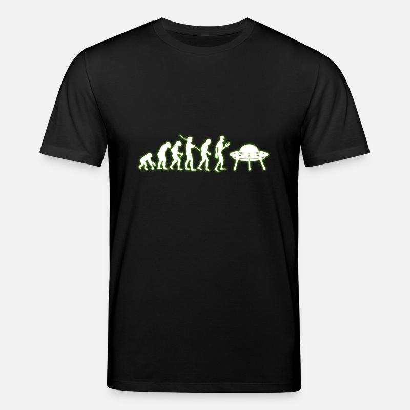 Human EVOLUTION ALIEN - Stanley/Stella CREATOR Unisex Organic T-Shirt - black