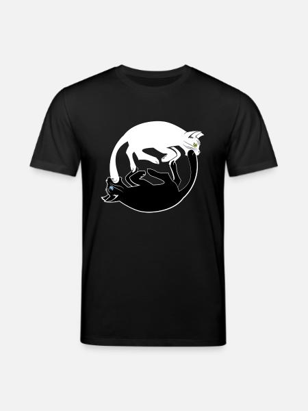 Psychedelic cats - Stanley/Stella CREATOR Unisex Organic T-Shirt - black