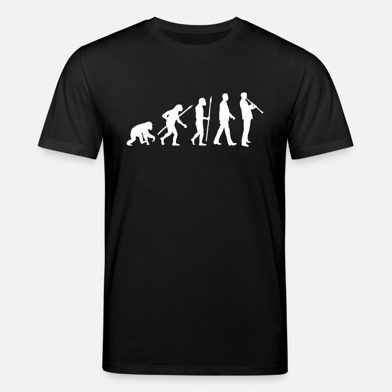 evolution_klarinette_spieler_082013_a_1c - T-shirt bio CREATOR Stanley/Stella Unisexe - noir